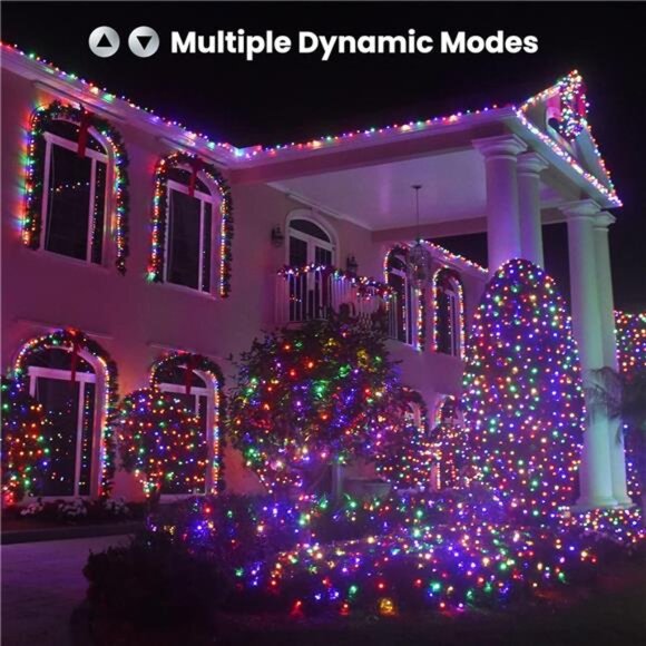 33ft 100 LED Color Changing Christmas Lights w/ Remote - Dimmable RGB Lights - Picture 4 of 7